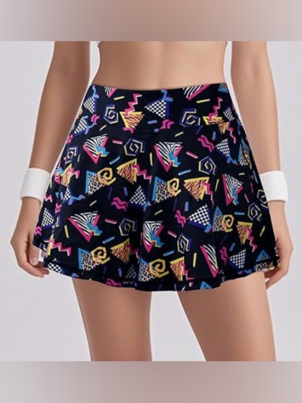 NWOT! 80’s-90’s Vintage Print Pull On SKORT, SMALL